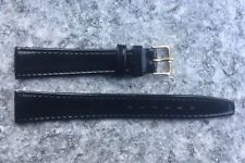 CINTURINO PELLE NERO PIATTO 18 MM CRONOGRAFO VINTAGE Sub Crono Automatico Dive