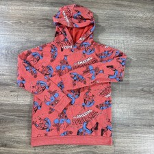 Felpa con cappuccio Spiderman ragazzo 14 stampa rossa all over grafica Marvel Comic Marvel