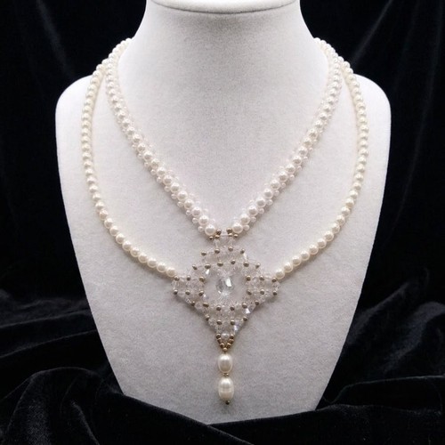 Collana artigianale retrò - collana,