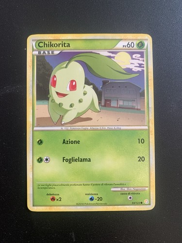 Carta pokémon chikorita - carta,