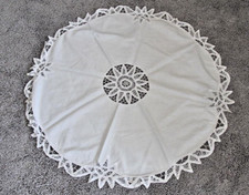 Tovaglia in cotone bianco 33"