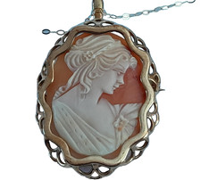 COLLANA E SPILLA IN ORO 9 CT CON CATENA IN ORO 9 CT - ECCEZIONALE SCATOLA