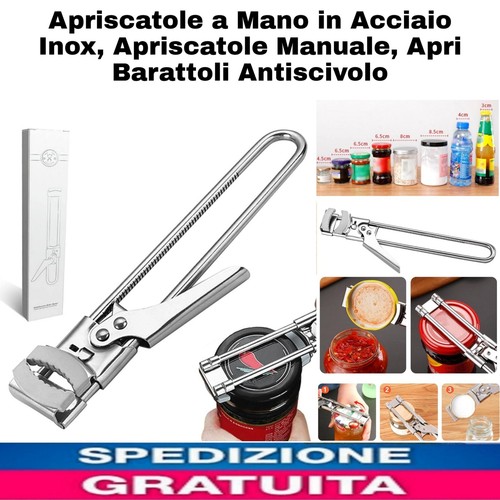 Apriscatole mano acciaio - a,