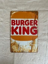 Insegna in metallo Burger King, 20x30 cm