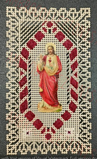 Santino Antico con Pizzo - Gesù con Inserti in Stoffa