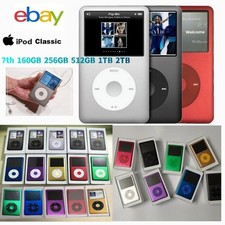 NUOVO Apple iPod Classic 7a generazione 2 TB/1 TB/512 GB/256 GB/160 GB/120 GB SSD 2000 mAh REGALO