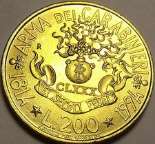 Gem Unc Italy 1994 200