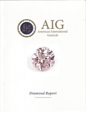 Diamante rosa taglio brillante 0,07 ct con certificato AIG sigillato