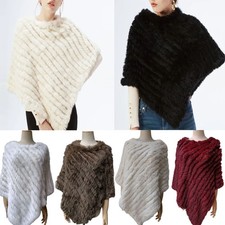 Poncho donna capelli di