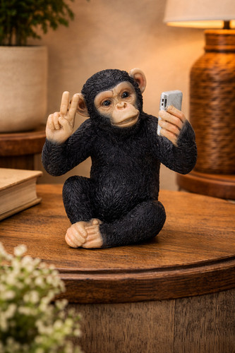 Scimmia divertente selfie