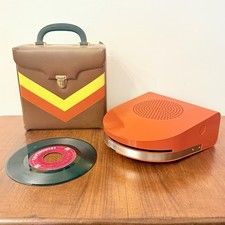 MANGIADISCHI MINERVA GA45-R SPACE AGE 1968 ARANCIO PER ARREDO LEGGI DESCRIZIONE