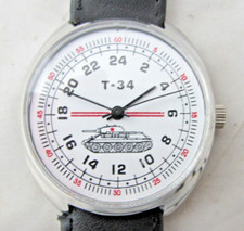 OROLOGIO RUSSO SOVIETICO RAKETA 24 ORE T-34  FUNZIONANTE CARICA A MANO