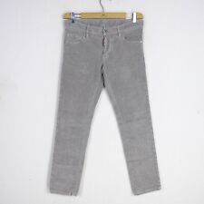 Pantalone Dsquared2 Taglia 46 Uomo Velluto a coste Cotone Grigio Logo Comodo