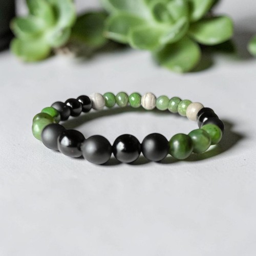 Bracciale elastico onice - elastico,