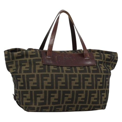 Fendi zucca canvas hand bag - zucca,