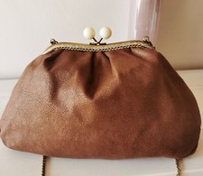 Borsa artigianale mod. pasticcino  in tessuto arredo con chiusura clic clac