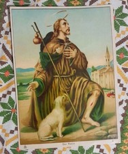 a7 Stampa Santino Cromolitografia San Rocco 