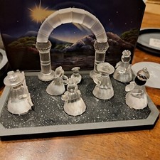 Collezione Cristalli Swarovski : composizione presepe re magi pastore 8+1 pezzi