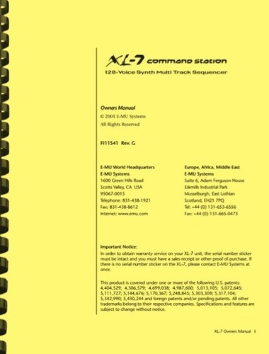 Xl7 command station - xl-7,