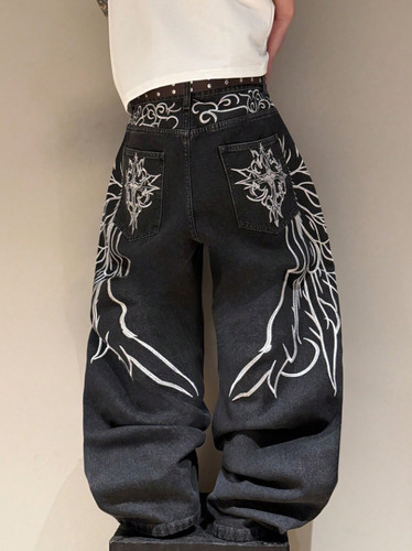Y2k tribal cross angel wings - tribal,