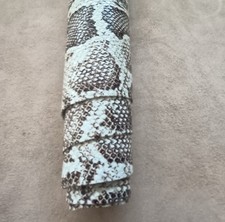 VERA PELLE STAMPATA PITONE MOLURO CALZATURE BORSA TRACOLLE COLLARI LARP GRV