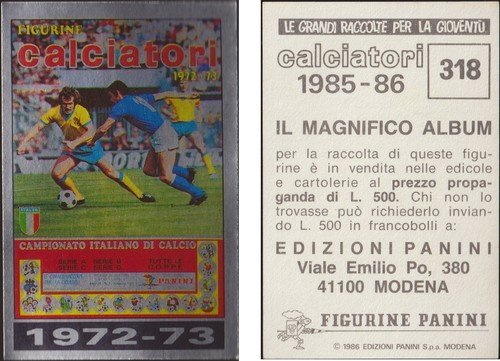 Calciatori 1985 panini - panini,