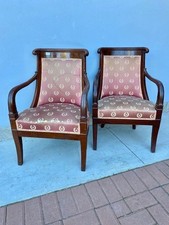 Coppia di Poltrone Impero in Mogano - Restaurata (in corso d'opera)_car 3251