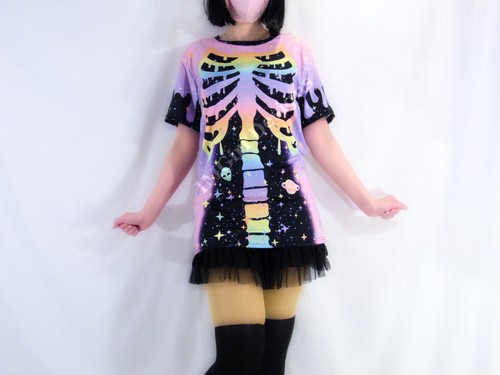 Shirt scheletro arcobaleno - t-shirt,