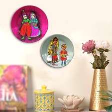 Set Di 2 Piatti Decorativi In