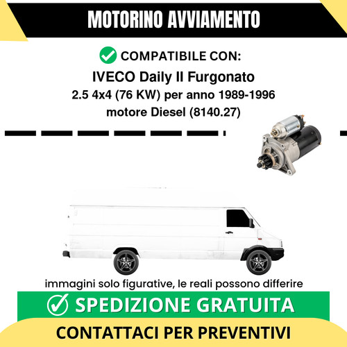 Motorino avviamento iveco - avviamento,