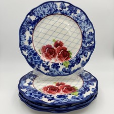 Pioneer Woman Heritage Set 4 Piatti da Pranzo in Gres Floreale 10,5” Country Chic