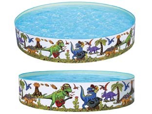 Piscina tonda rigida dinosauri - rigida,