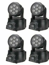 4 X PROIETTORE 7 LED LED RGB