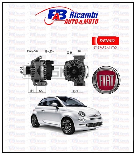 Alternatore fiat 500 mjet - 500, 1.3