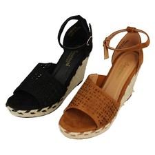 Ladies Savannah Zeppa Sandali Estivi Punta Aperta: F10982