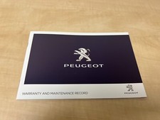 PEUGEOT SERVICE HISTORY BOOK