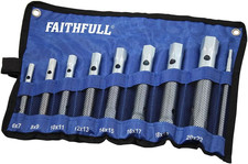 Set Di Chiavi a Tubo Doppie 8 Pezzi, 16 Misure (6-22 Mm) Con Leva Di Serraggio E