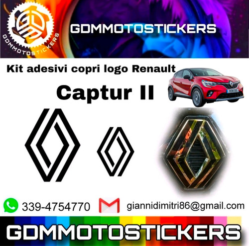 Kit adesivi copri - logo, renault