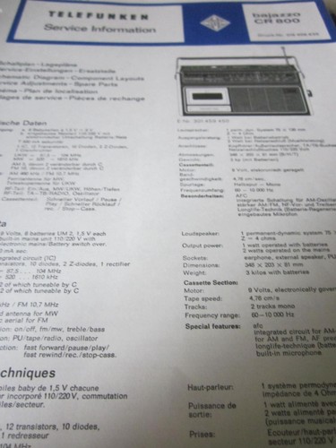 Telefunken bajazzo 800 - telefunken,