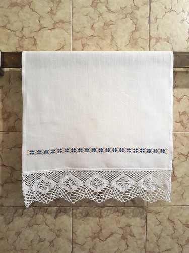 Asciugamano puro lino bianco