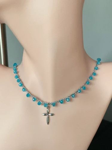 Collana girocollo uncinetto - a,