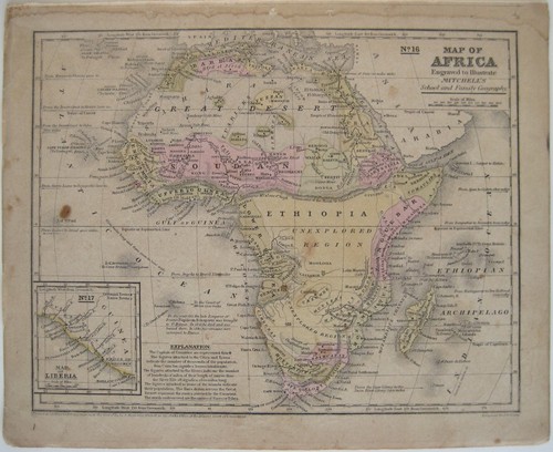 Mappa originale 1839 - , africa