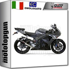 terminale omologato gp inox nero mivv per yamaha yzf 600 r6 2003 03 2004 04