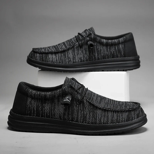 Durable canvas shoes - male, slip