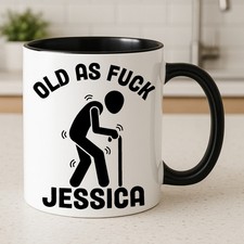 Divertente Tazza Compleanno Personalizzata Nome Personalizzato Scherzo maleducato Regalo per Uomo o Donna