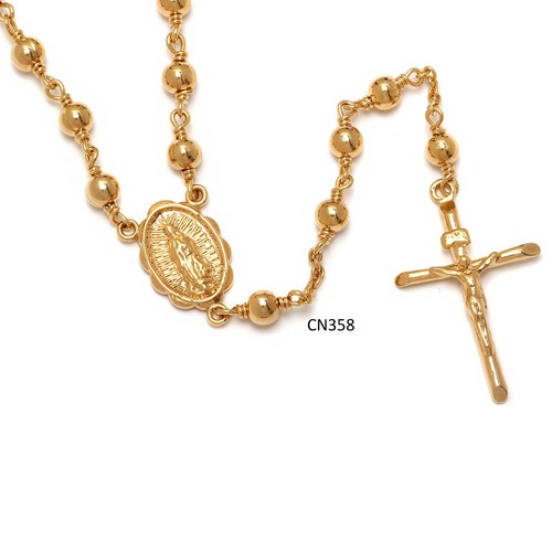 Collana rosario placcata oro