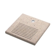 Belfer 42BSE7.T Base Quadrata in Cemento con Fenditoie Giardino Colore Tortora