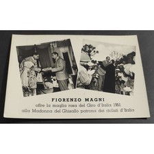 Cartolina Madonna del Ghisallo - Fiorenzo Magni Offre Maglia Rosa Giro d'Italia 