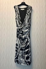 Abito EMILIO PUCCI usato grigio rayon nero bianco taglia 40 lunghezza 100 cm