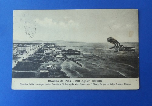 Cartolina marina pisa 1909 - pisa,
